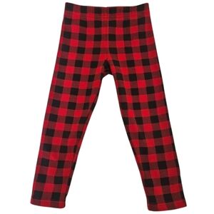Carter's Toddler Girls Buffalo Check Cozy Fleece Lined Leggings, Size 4T